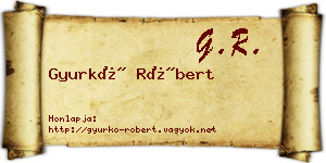 Gyurkó Róbert névjegykártya